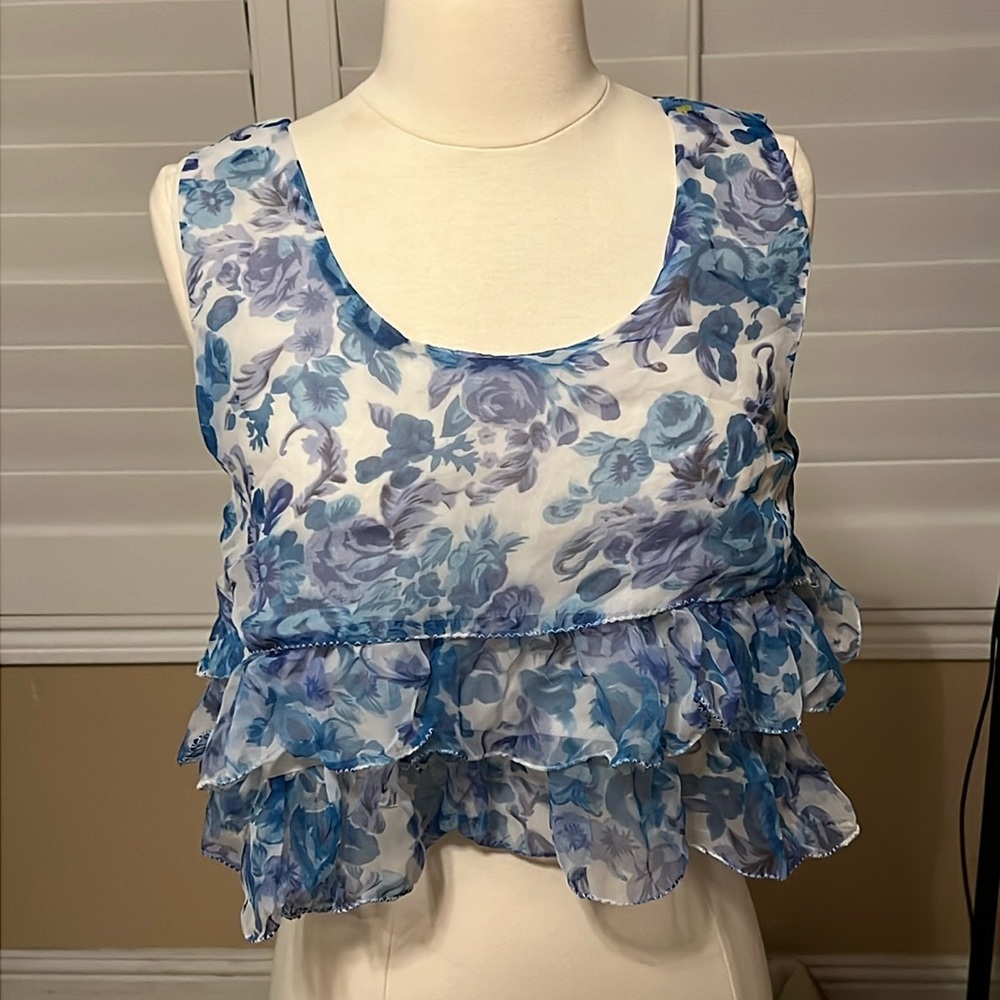 Jazzie ruffle tank top